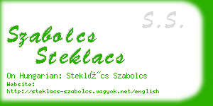 szabolcs steklacs business card